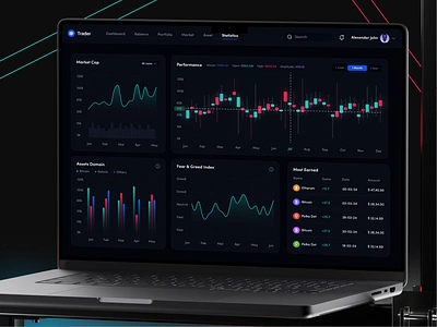 Trading Dashboard Design app app design crypto crypto dashboard crypto design dashboard dashboard design hr rumen mobile app product product design trader trader design trading trading dashboard trading dashboard design ui web app webapp webapp design