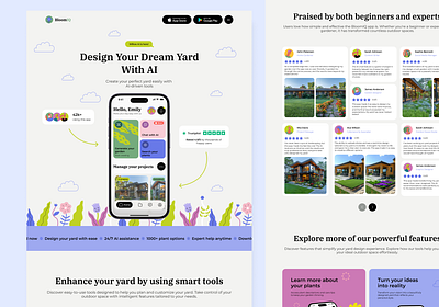 BloomIQ Landing Page design landing page ui ui lange page user expierence user interface ux