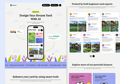 Landing Page | BloomIQ design landing page ui ui lange page user expierence user interface ux