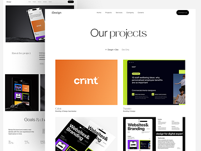 Design agency portfolio agency agency website clean custom website modern ui uxui webdesign website website template