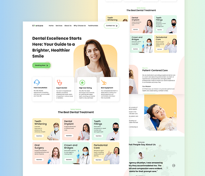 Hospital Landing Design dental landing page ui