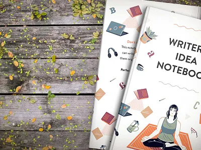 Writer's idea notebook editorial design graphic design notebook