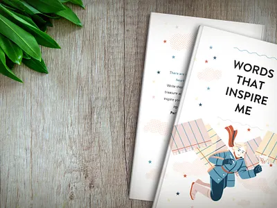 Notebook Words That Inspire Me edito editorial design graphic design notebook