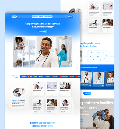 Healthcare Landing Page Design 3d animation branding graphic design logo minimal motion graphics ui ux website