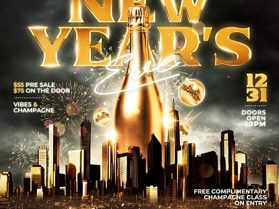 New Year Flyer Template nye party