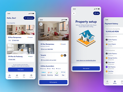 Property Management App application design management mobile property uidesign uxdesign uxui