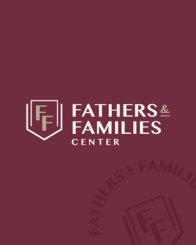 Father and Families Center Logo Suite badge logo branding center daddyissuespodcast families family father fathers ff indianapolis indy local logo nonprofit shield type typography