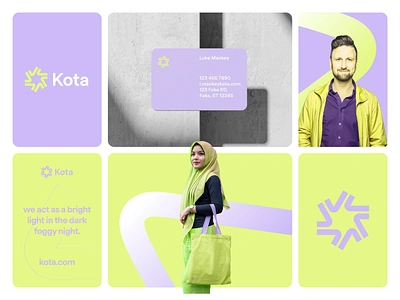 Kota Direction 2 blue branding branding and identity clean color palette design freelance freelancer graphic design graphic designer identity insurance logo logo design minimal modern pattern purple texture yellow