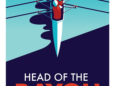 Head of the Bayou boat graphic design illustration retro rowing travel travel poster usrowing water