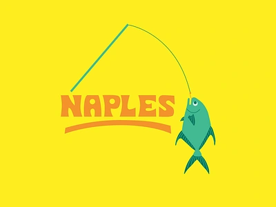 Naples Lettering for Visit Florida beach branding fish fishing florida illustration lettering naples nature ocean outdoors spring break summer tourism travel vacation