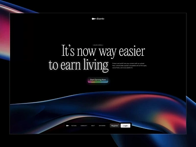 ShareIO landing page design checkout darkmode earn earning website framer framer expert landing page landing page design minimal pay payment profit ui user interface ux web design webflow website website animation website design
