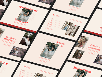 Aurora Frames — Photographer Portfolio Website 📸✨ brand creative design landingpage minimalistic modern personal photographer portfolio red ui ux website