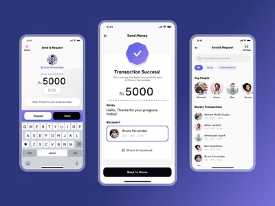 Finance Mobile App UI/UX - Transfer Flow clean clean mobile app design finance finance app finance design finance mobile app mobile app mobile app design mobile design transactions transfer flow ui ux