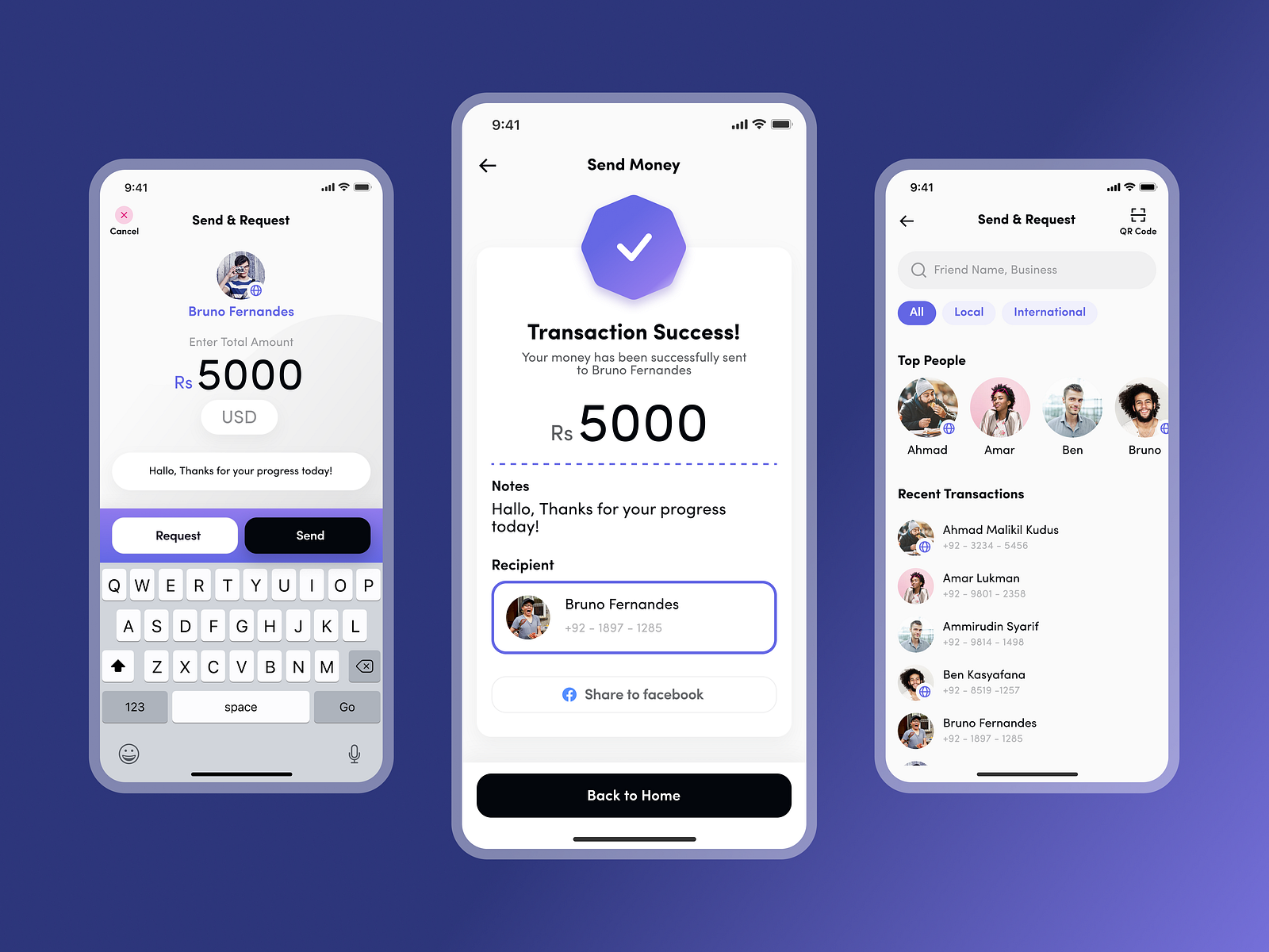 Finance Mobile App UI/UX - Transfer Flow by Ahmad Faizien for OnPoint ...