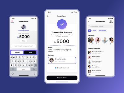 Finance Mobile App UI/UX - Transfer Flow clean clean mobile app design finance finance app finance design finance mobile app mobile app mobile app design mobile design transactions transfer flow ui ux