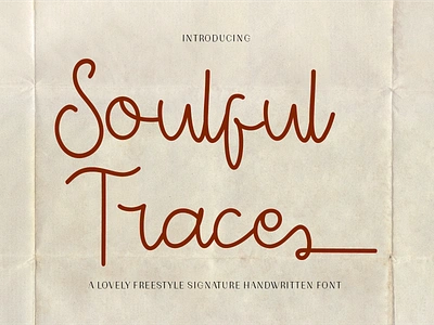 Soulful Trace - Elegant Monoline Script charming elegant font lovely personal signature stylish timeless typeface typography