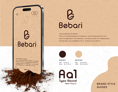 Bebari | Coffee Logo & Brand Identity brand guideline branding branding identity coffee coffee shop logo coffeelogo coffeeroastery design graphic design illustration logo logo type milk ui vector