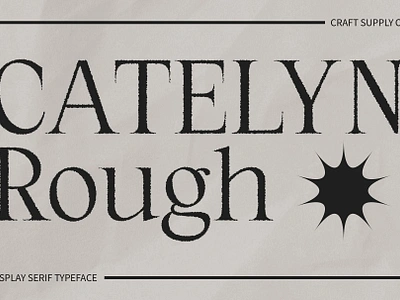 Catelyn Rough creative design elegant font lettering logo modern rough serif typeface