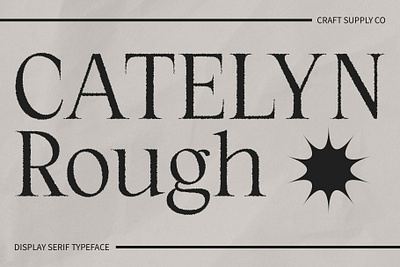 Catelyn Rough creative design elegant font lettering logo modern rough serif typeface