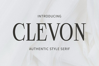 Clevon creative design elegant font lettering logo modern serif typeface