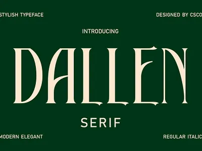 Dallen branding creative design elegant font lettering logo modern serif typeface