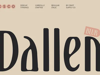 Dallen Blur blur creative design elegant font lettering logo modern serif typeface