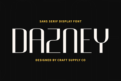 Dazney branding condensed creative design font lettering logo modern sans serif typeface