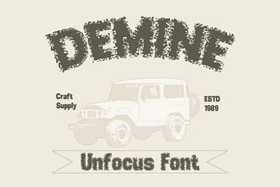 Demine Unfocus bold creative design font lettering logo modern sans serif typeface unfocus