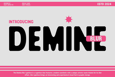 Demine Blur blur bold creative design font lettering logo modern sans serif typeface