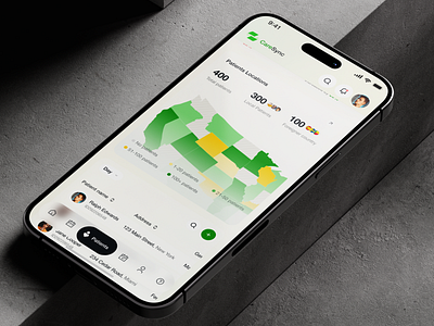 CareSync Mobile App - Patients admin app call clean dashboard design health healthcare location manage maps minimal region saas services software stats table ui ux