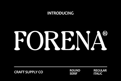 Forena branding creative design elegant font lettering logo modern rounded serif typeface