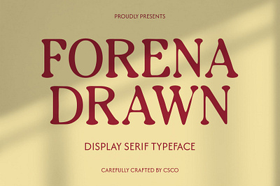 Forena Drawn creative design drawn elegant font lettering logo modern rounded serif typeface