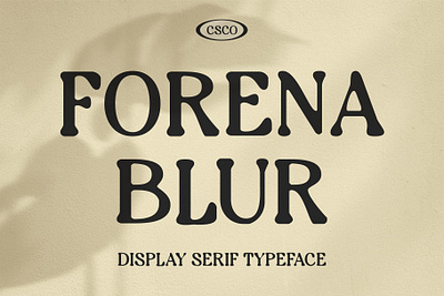 Forena Blur blur creative design elegant font lettering logo modern rounded serif typeface