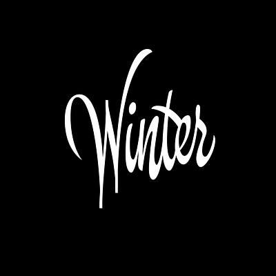 Winter // Lettering design font lettering letters logo type typeface typography winter wordmark