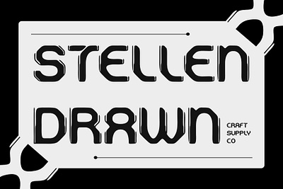 Stellen Drawn creative design display drawn font futuristic lettering logo modern typeface