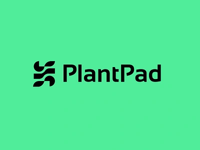 PlantPad bold branding design geometric logo logodesign modern nature note pad organic pad plant