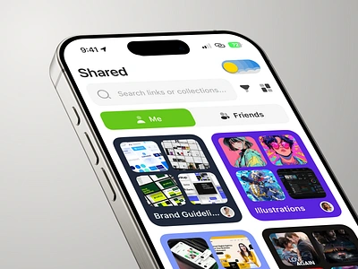 Link Saver Ap bookmark app iphone 14 pro iphone 16 link saver mockup ui design uiux uiux design ux design