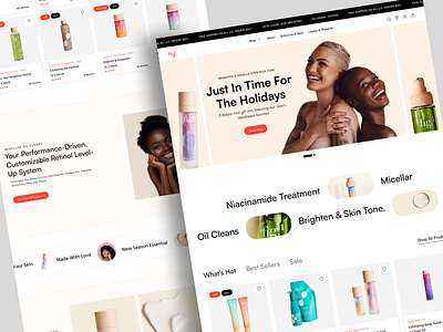 Skin Beauty Landing Page beauty beauty website fashion fashion landing page fashion website landing page page shop website skin beauty skin beauty care