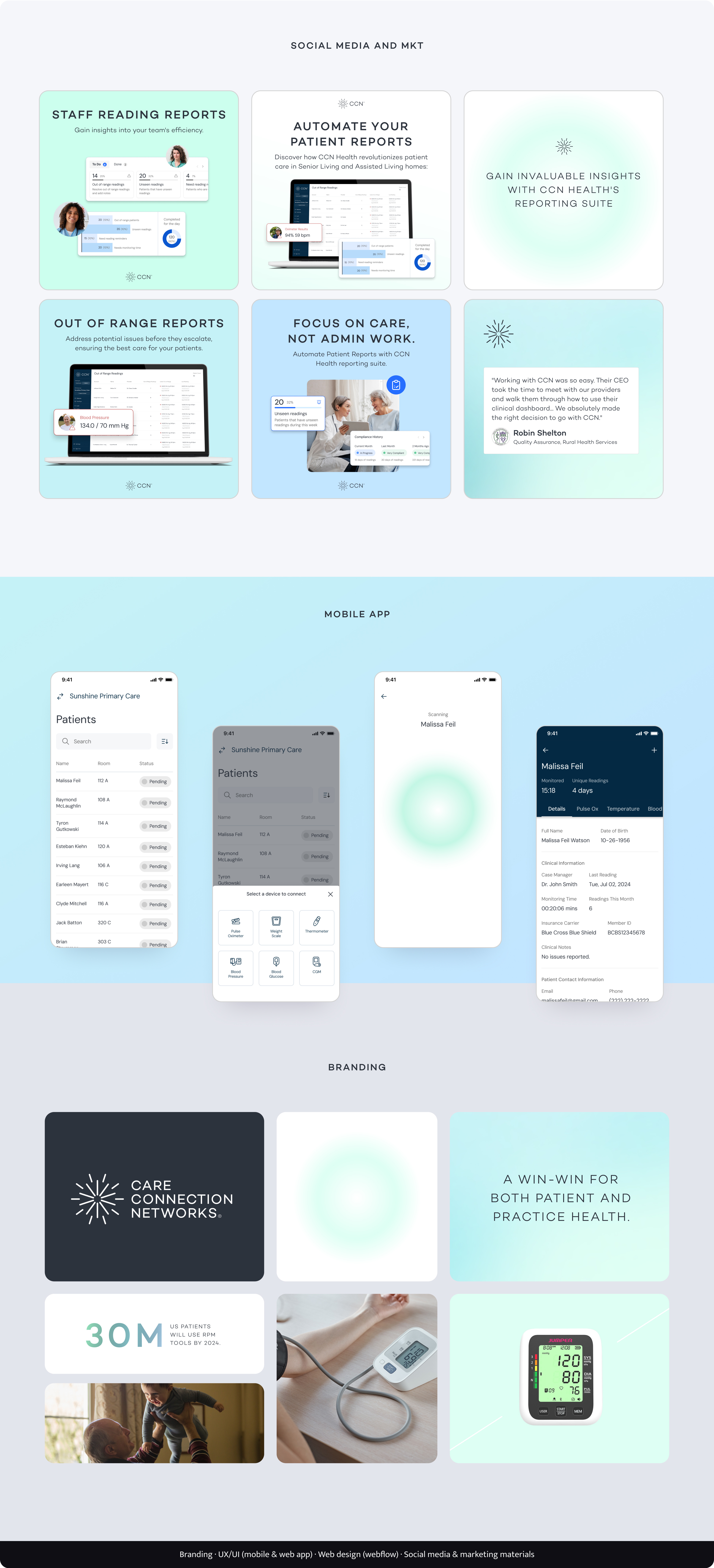 CCN Health – UX/UI Design & Branding app design graphic design logo mobile ui