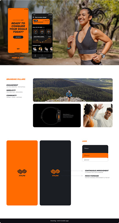 FitLife – Branding & UX/UI Mobile App app design branding graphic design logo