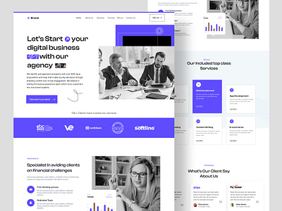 Agency Landing Page Design agency agency landing page agency website business digital agency website design landing page landingpage marketing website ui ux web design website