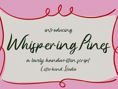 Whispering Pines Handwritten Script canva font freebies