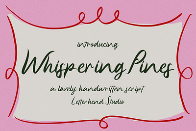 Whispering Pines Handwritten Script canva font freebies