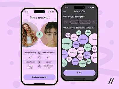 Dating Mobile iOS App android android design app app design concept app design template app interface app ui dating dating app design ios ios design match mobile mobile app online product design ui ux