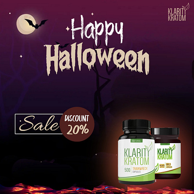 Celebrating Halloween with a 20% Discount at Klarity Kratom! postdesign product design