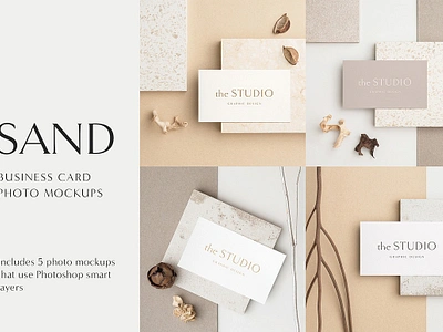 Sand Business Card Photo Mockups blank business business card business card photo mockups card design flat lay graphic mock up mockup nature overhead photoshop portfolio sand sand business card photo mockups showcase stationery stock image styled stock photo