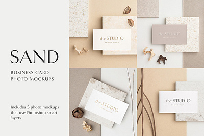 Sand Business Card Photo Mockups blank business business card business card photo mockups card design flat lay graphic mock up mockup nature overhead photoshop portfolio sand sand business card photo mockups showcase stationery stock image styled stock photo