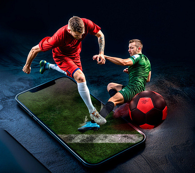 llustration for bookmaker art football illustration key visual sport