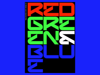 Color Clash Poster blue bold bold typography color harmony color theory colors creative creative typography graphic design green high contrast minimal minimal design modern modern poster poster design red typographic typography vibrant colors