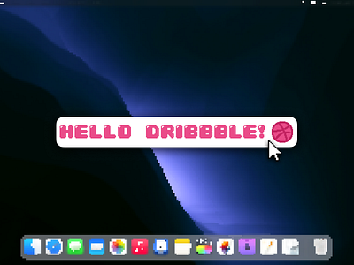 Hello Dribbble! design graphic design hello dribble pixelart ui ui challange ui design